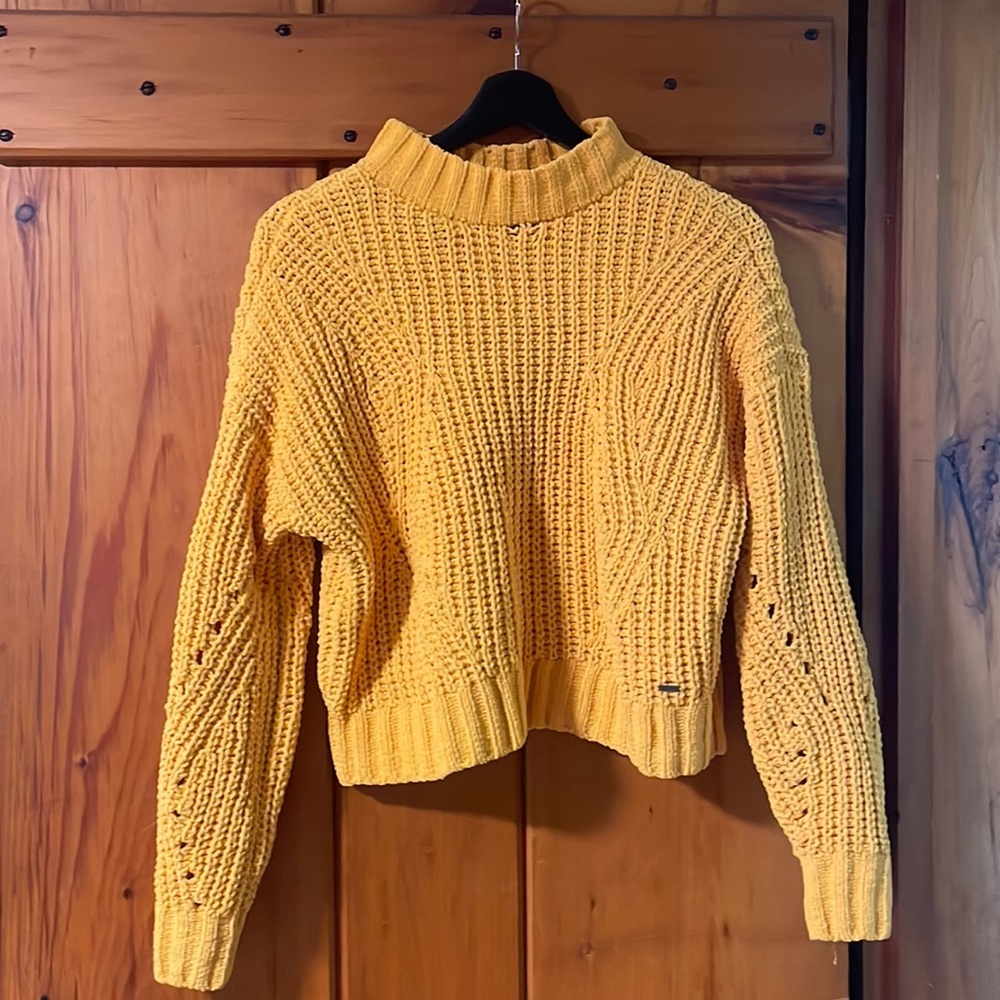 Yellow Hollister Turtleneck Sweater
